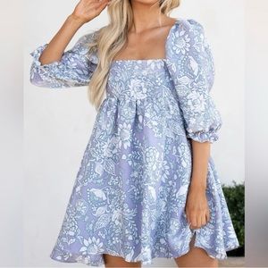 Enchanting Beauty Periwinkle Babydoll Dress